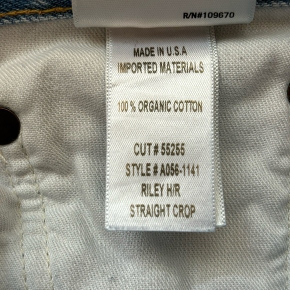 AGOLDE Riley High Rise Straight Crop Destroyed Jeans Size 29 - Picture 14 of 15